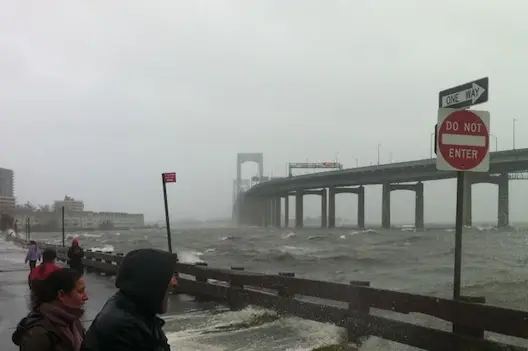 The scene at Willard Point earlier today looking at the Throgs Neck Bridge, via Mark Robinson